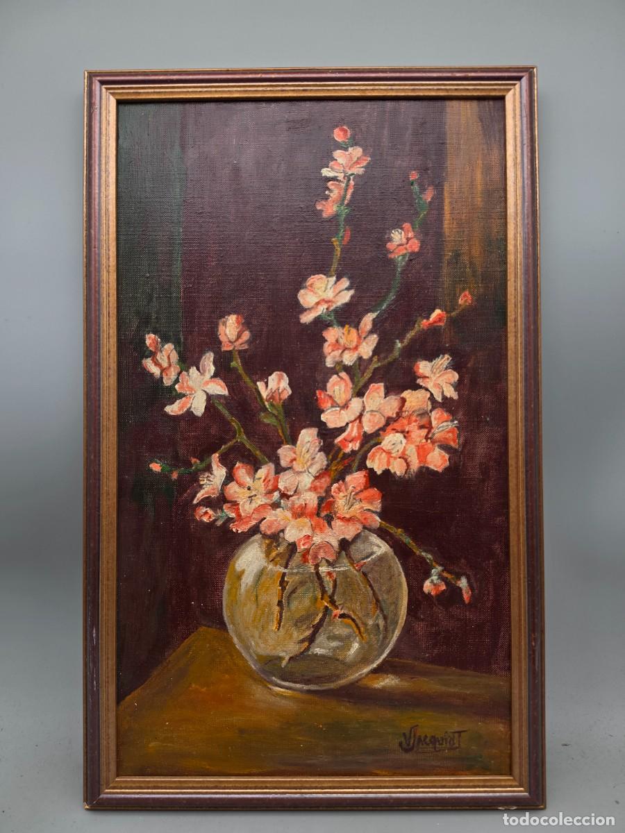 Arte: Cuadro &Oacute;leo sobre lienzo, 27 &times; 46 cm (con marco 31 &times; 50 cm).