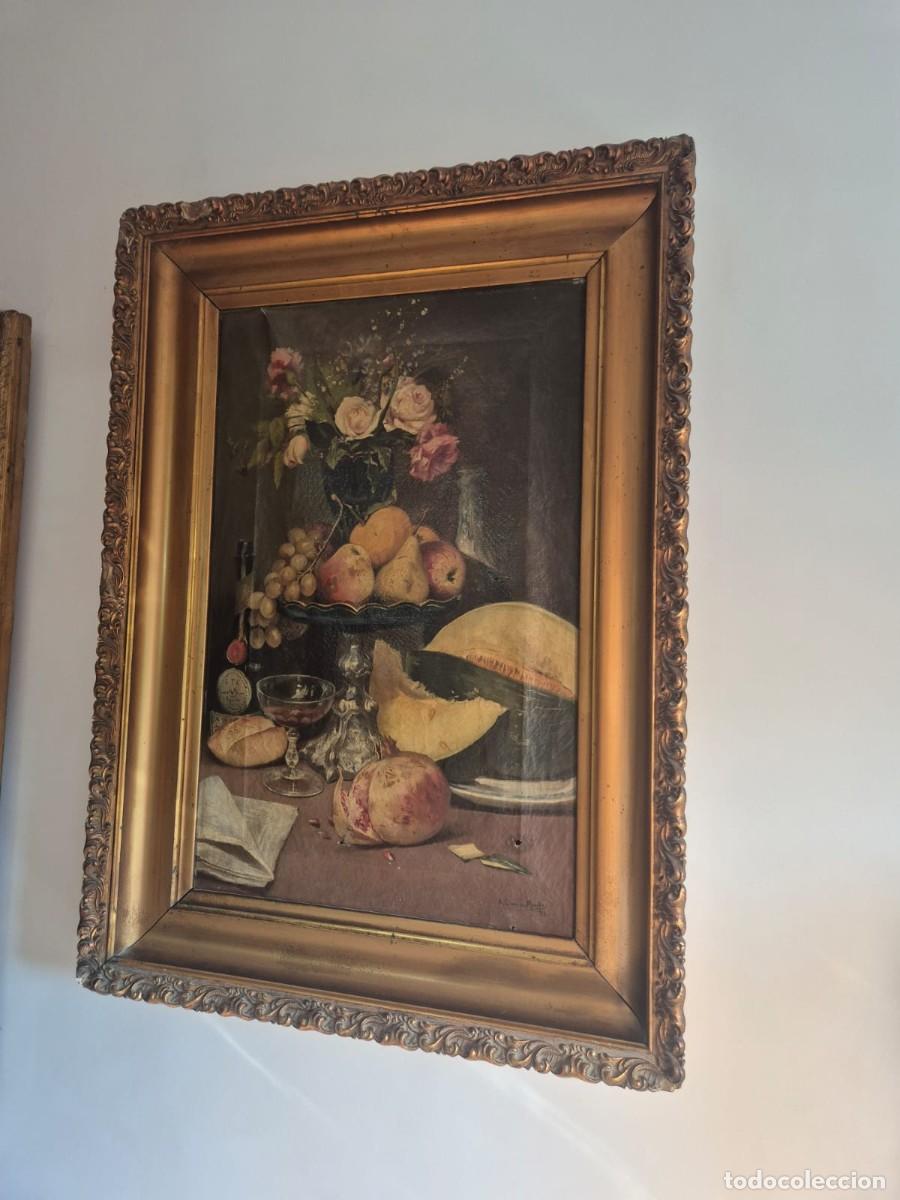 Arte: 2 Bodegones de Ram&oacute;n Garrido M&eacute;ndez 1898 - Foto 2