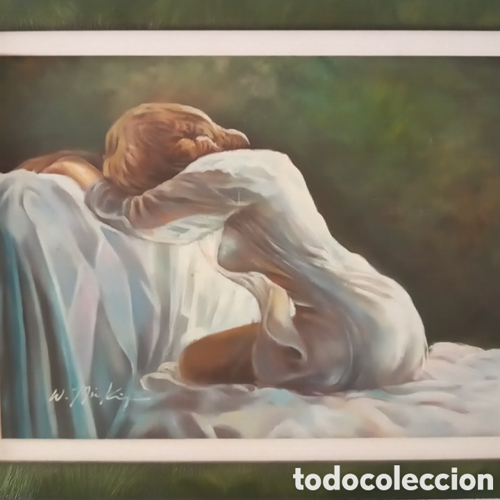 Arte: BONITO CUADRO.PINTURA AL &Oacute;LEO.FIRMADO W.MIRKIN