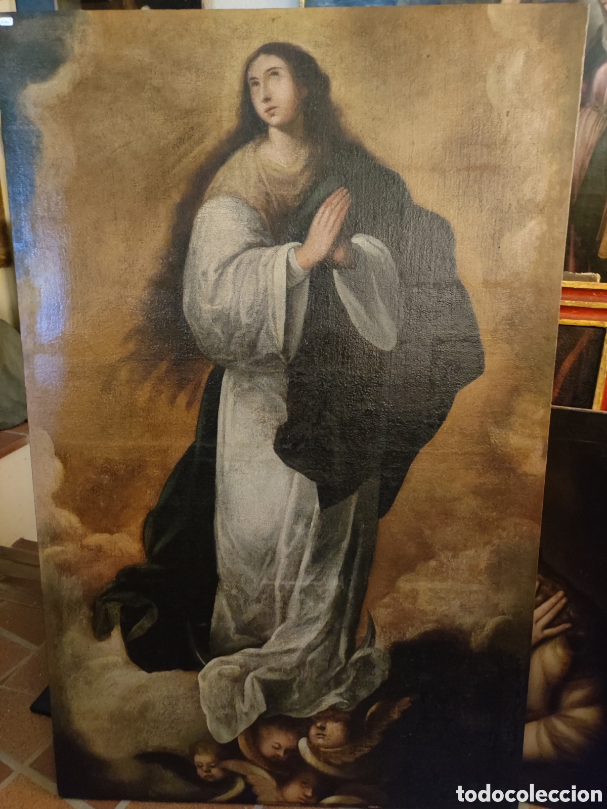 Arte: Pur&iacute;sima siglo XVII &oacute;leo sobre lienzo