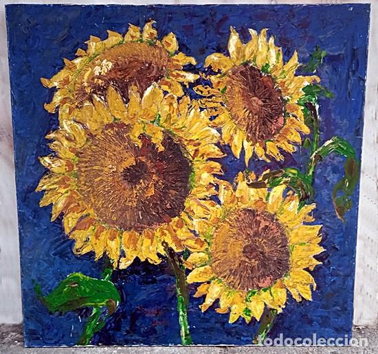 Art: Pintura de girasoles mat&eacute;rica