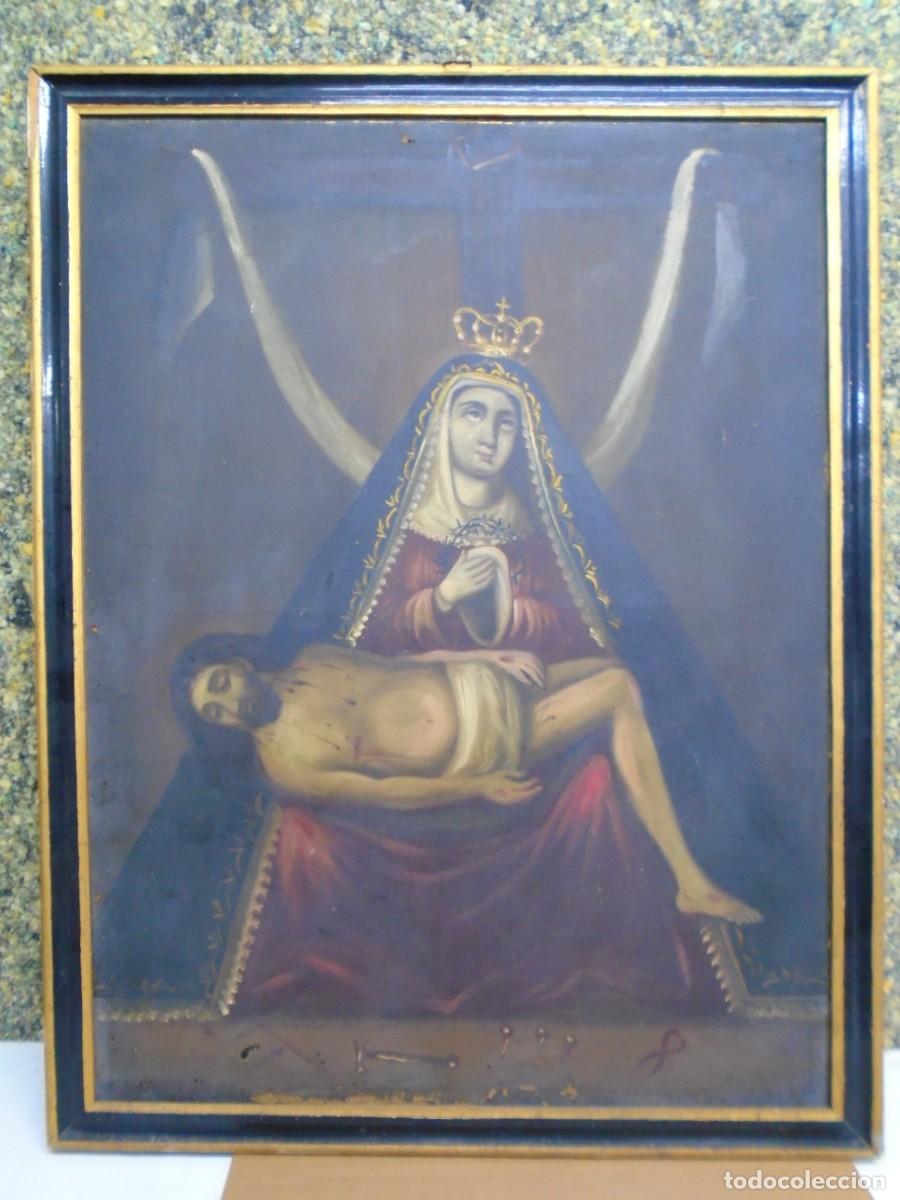 Arte: NTRA.SRA.DE LAS ANGUSTIAS DE GRANADA(PIEDAD)POPULAR ESCUELA BARROCA DEL XVIII A RESTAURAR.