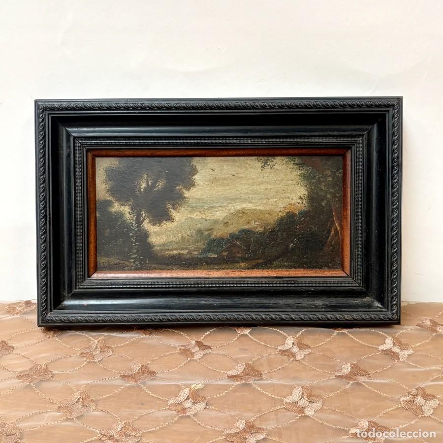 Arte: Paisaje de Escuela Espa&ntilde;ola en Miniatura