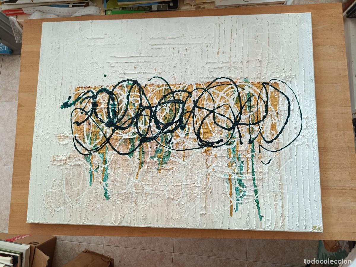 Arte: ANTIGUO CUADRO, OLEO SOBRE TELA, ABSTRACTO , FIRMADO