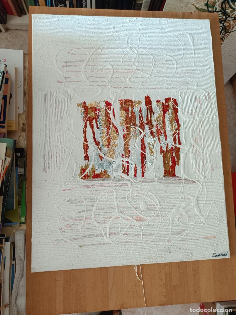 Arte: ANTIGUO CUADRO, OLEO SOBRE TELA, ABSTRACTO , FIRMADO