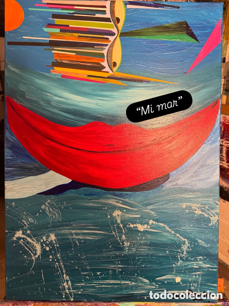 Arte: &ldquo;Mi mar&rdquo; acr&iacute;lico sobre lienzo 70x50cm