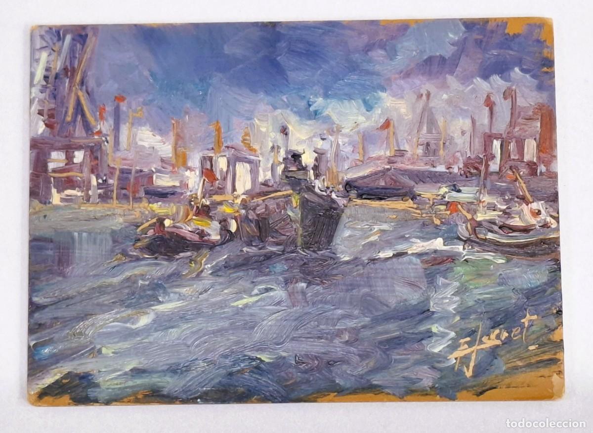 Kunst: Oleo sobre tabla. Firmado &rdquo;F. Jornet&rdquo; (pintor valenciano S. XX autodidacta)