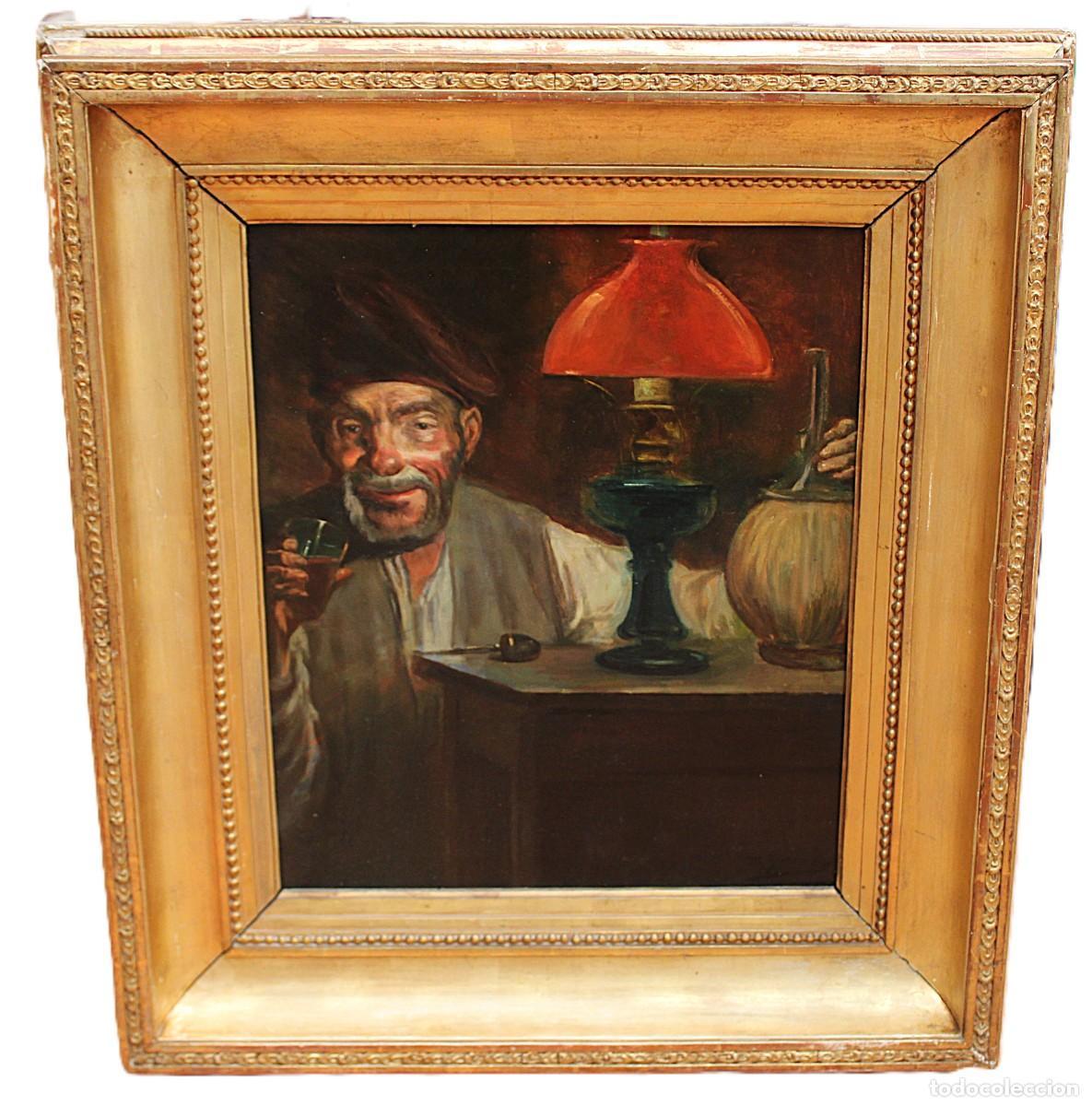 Arte: LLU&Iacute;S GRANER ARRUF&Iacute; (1863-1929) OLEO SOBRE TELA. INTERIOR CON FIGURA