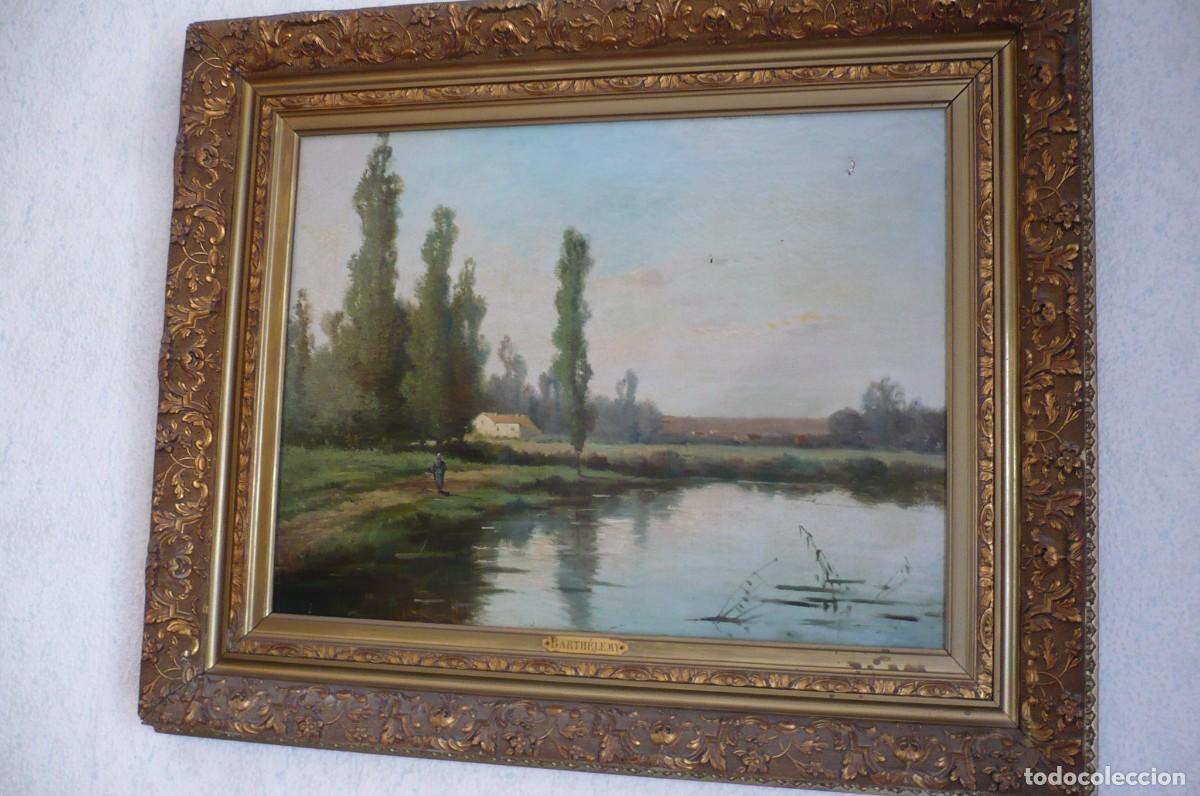 Arte: antiguo cuadro al oleo firmado BARTHELEMY