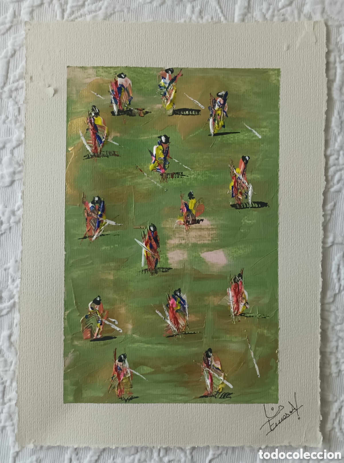 Arte: Lamina abstracta decorativa 21x29 cm original