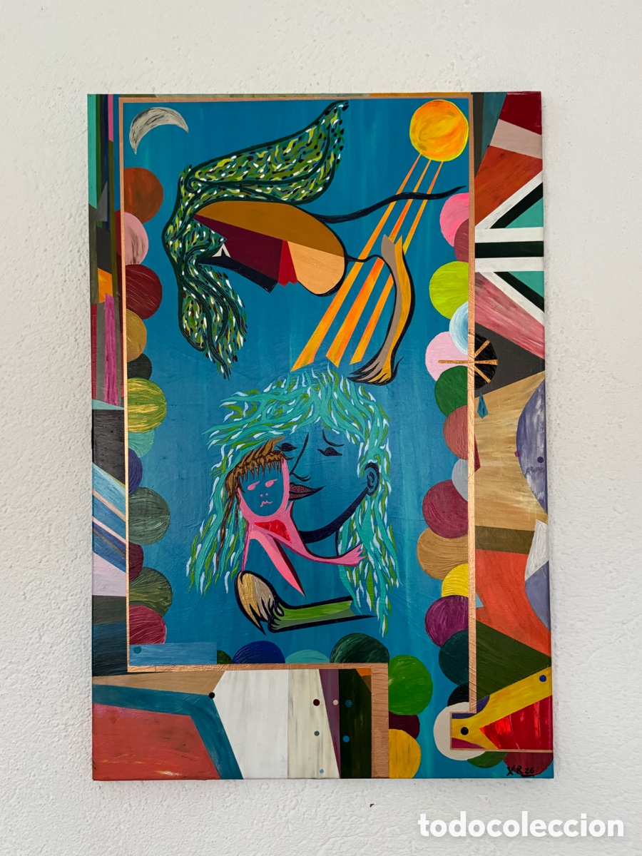 Arte: &rdquo;Gestos cari&ntilde;osos&rdquo; Acr&iacute;lico sobre lienzo &middot; 90 x 60 cm.