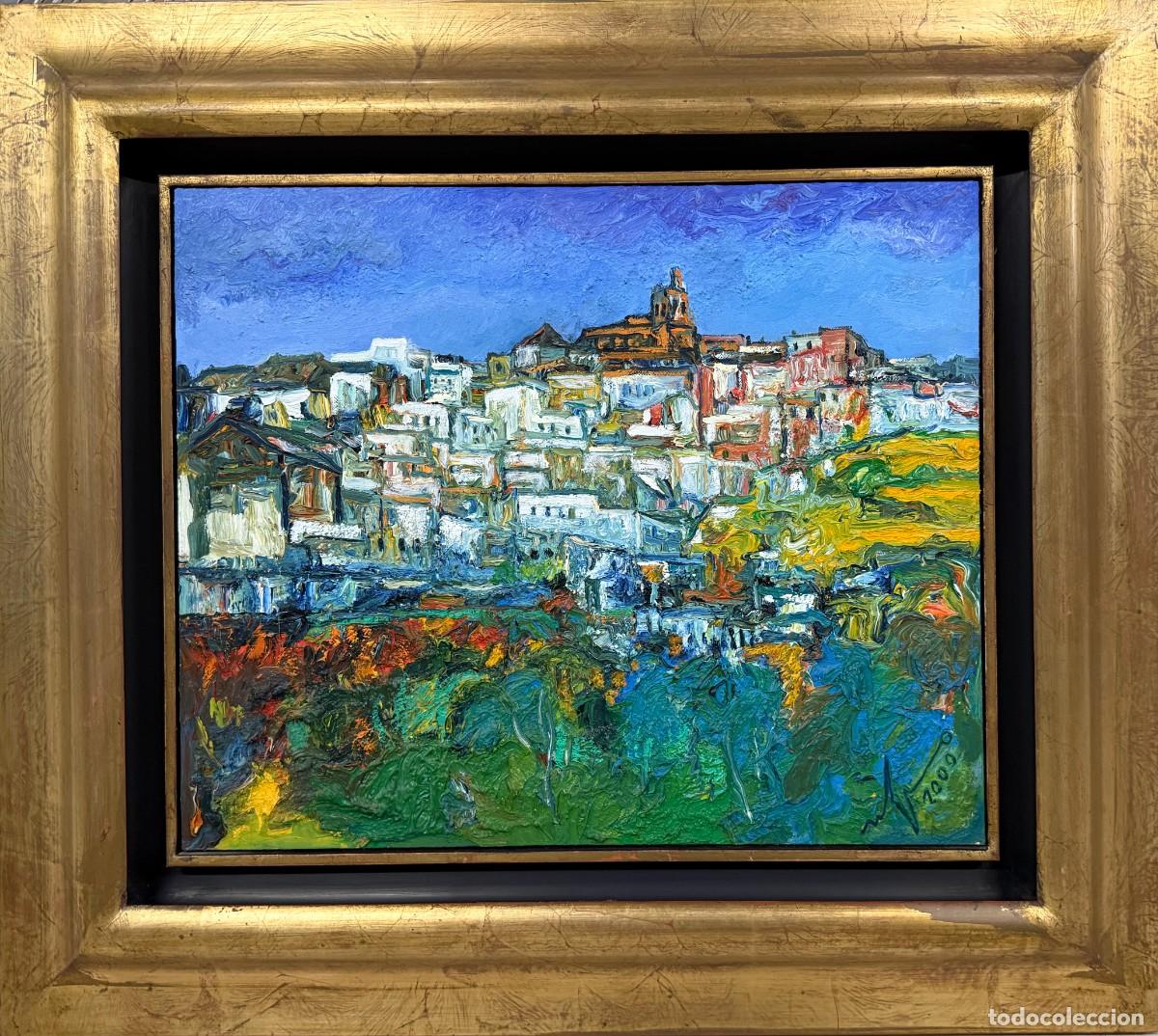 Arte: Ulpiano Carrasco - Arcos, C&aacute;diz - &oacute;leo con fuerte empaste sobre tabla entelada - a&ntilde;o 2000