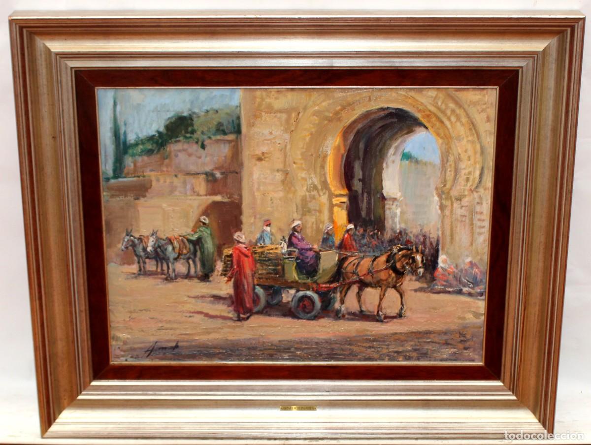 Arte: FRANCISCO ARNEDO LINARES (1926-2015) OLEO SOBRE TELA TITULADO MARRUECOS