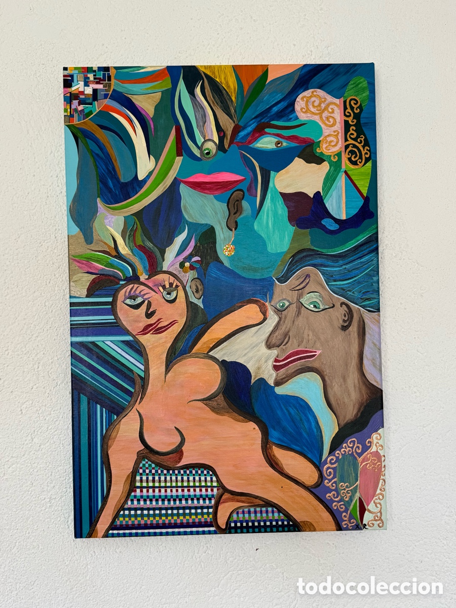 Arte: &ldquo;Rostros alegres&rdquo; Acr&iacute;lico sobre lienzo &middot; 90x60 cm