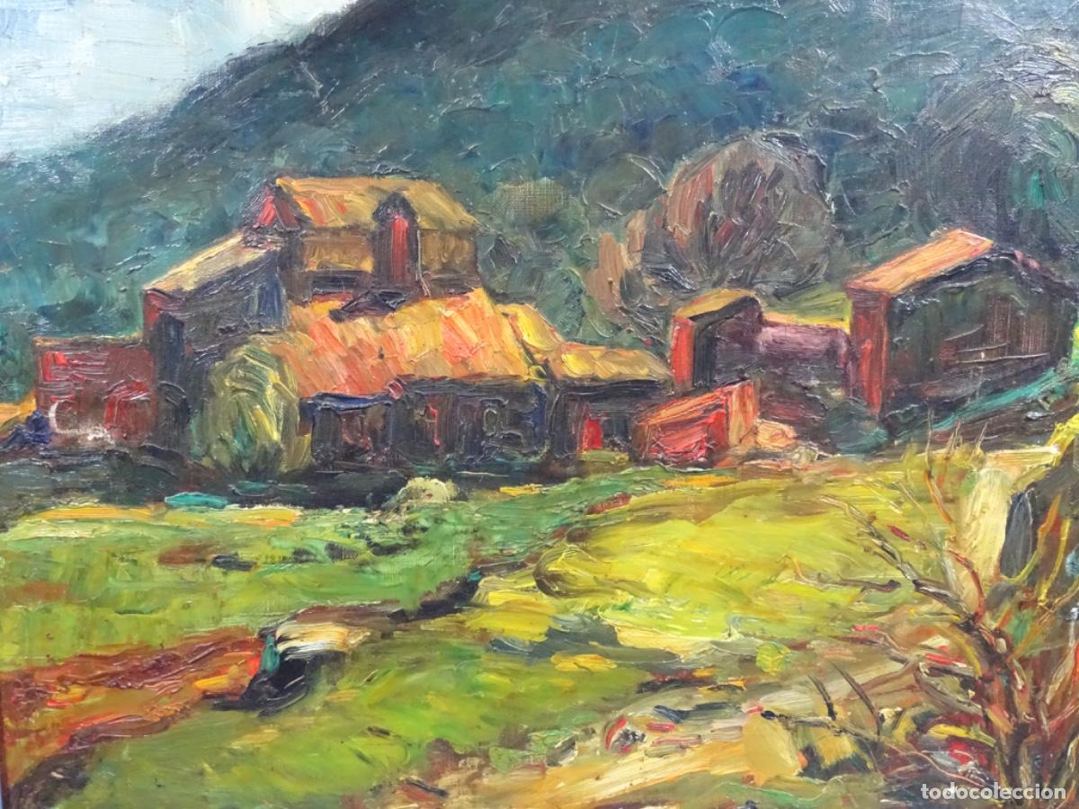 Arte: GRAN OLEO TELA PERE TORT ROIG, PINTOR DE TERRASSA QUE VIVI&Oacute; EN SAO PAULO. PAISAJE.
