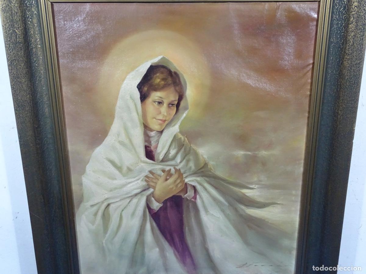 Arte: GRAN OLEO TELA ANA FARRE NAVARRO (MANRESA 1928-2003). VIRGEN.