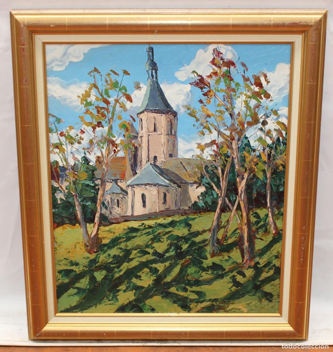 Arte: ESCUELA FRANCESA (XX) OLEO SOBRE TABLEX DE AUTOR DESCONOCIDO. IGLESIA DE SAINT-NICOLAS (Civray)