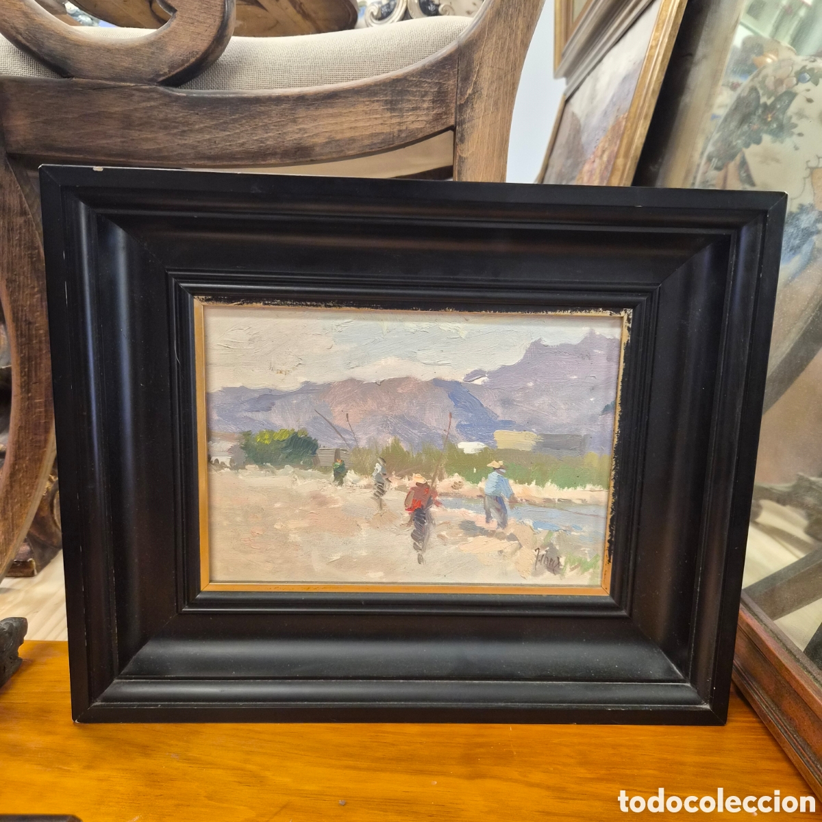 Arte: &Oacute;leo sobre tabla Jos&eacute; checa Galindo pintor valenciano (Valencia1950 )