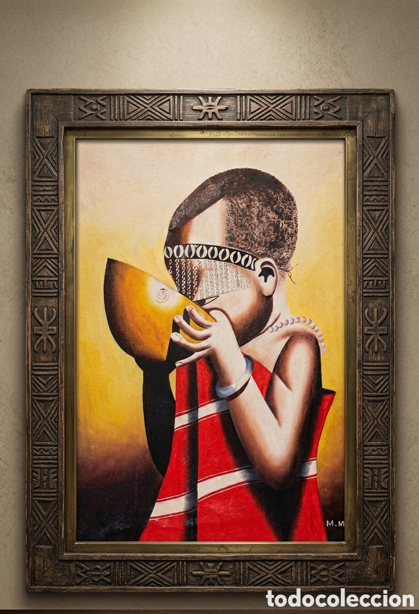 Arte: Figura infantil Masai - Foto 1