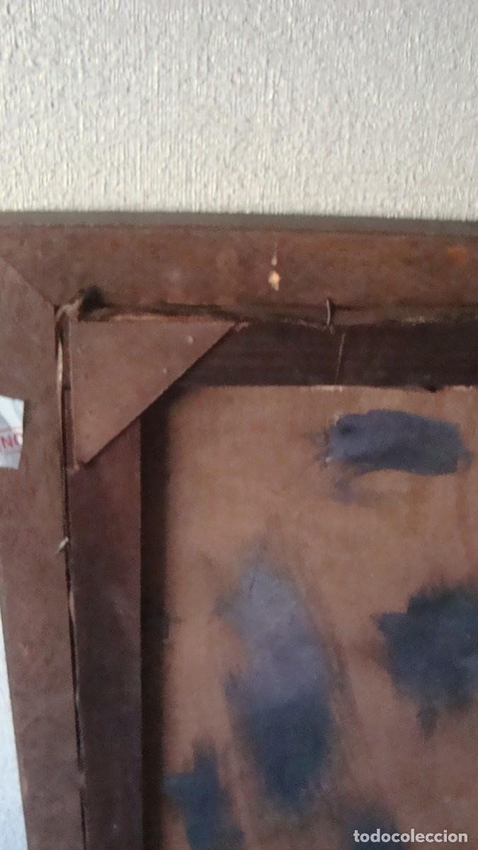Arte: Oleo antiguo con sello de subasta. - Foto 3