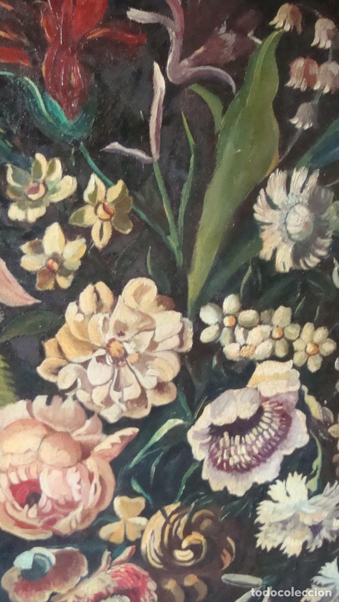 Arte: Oleo antiguo con sello de subasta. - Foto 5