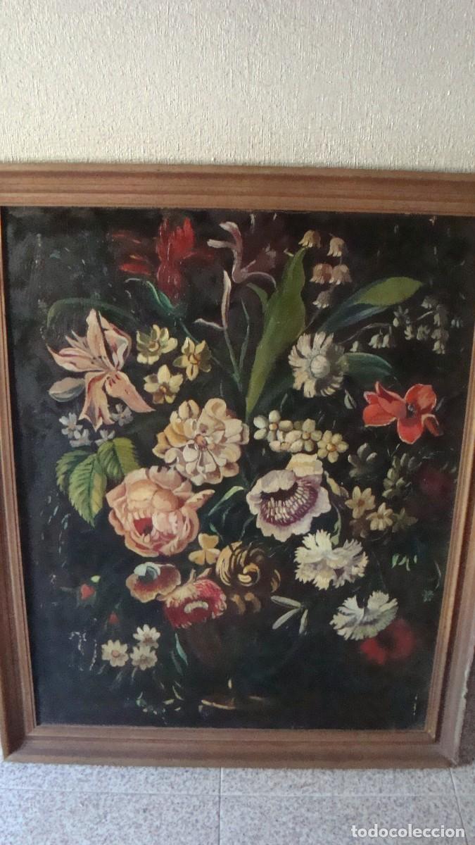 Arte: Oleo antiguo con sello de subasta. - Foto 6