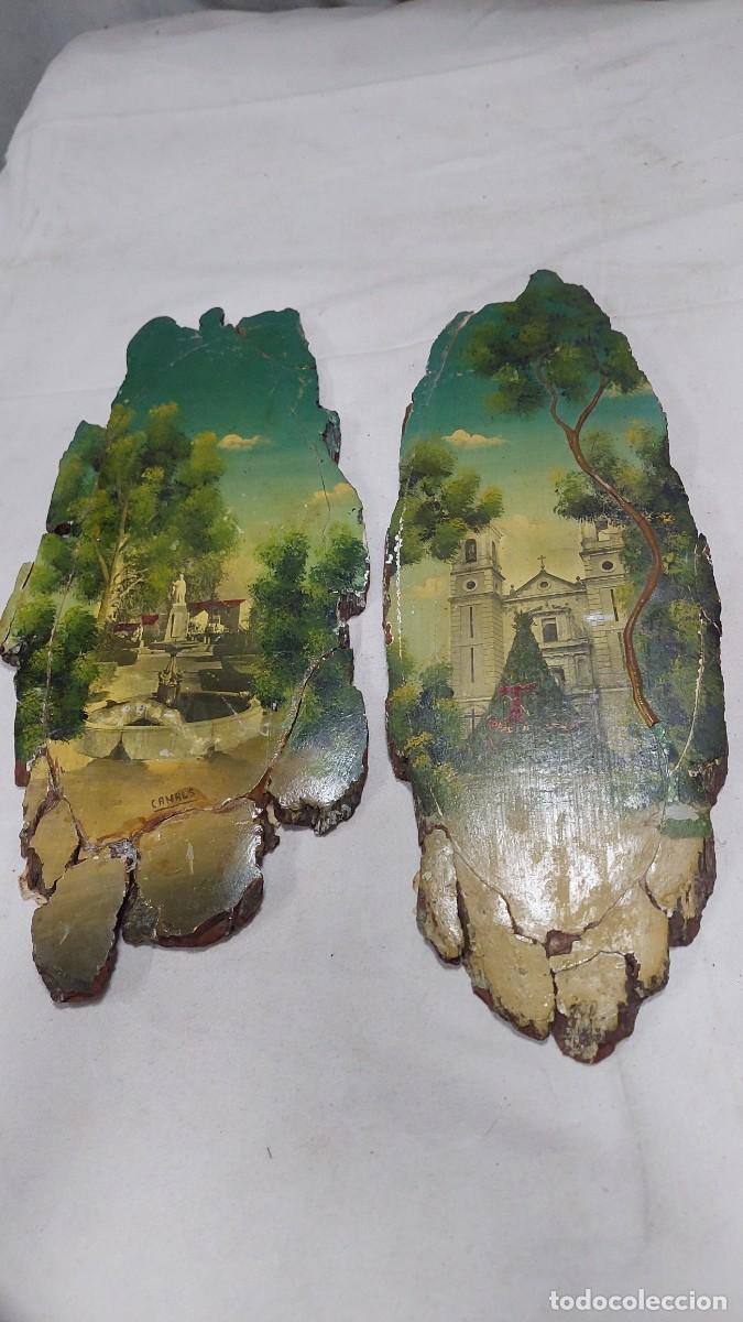 Arte: Pareja de pinturas de canals