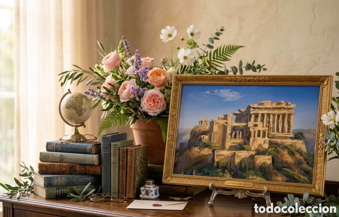 Arte: Pintura al &Oacute;leo de la Acr&oacute;polis de Atenas