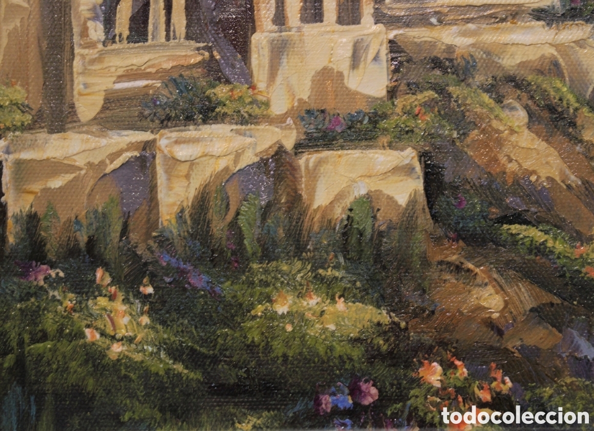 Arte: Pintura al &Oacute;leo de la Acr&oacute;polis de Atenas