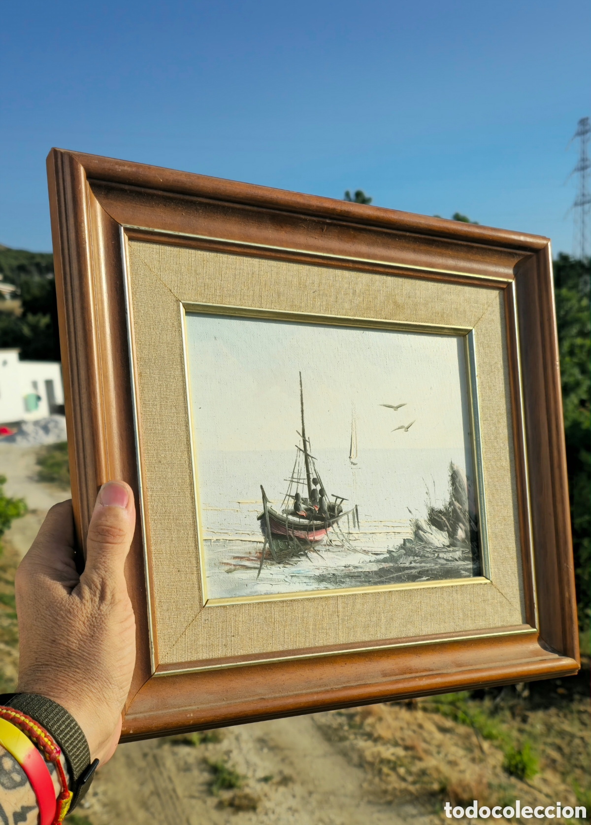 Arte: Oleo sobre lienzo. Pescadores - Foto 4