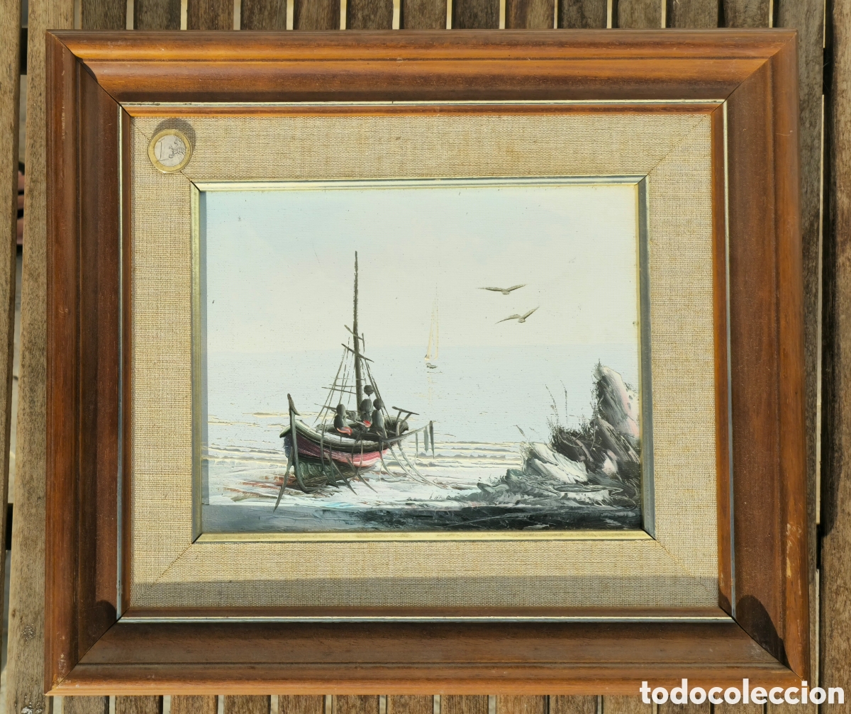 Arte: Oleo sobre lienzo. Pescadores - Foto 6