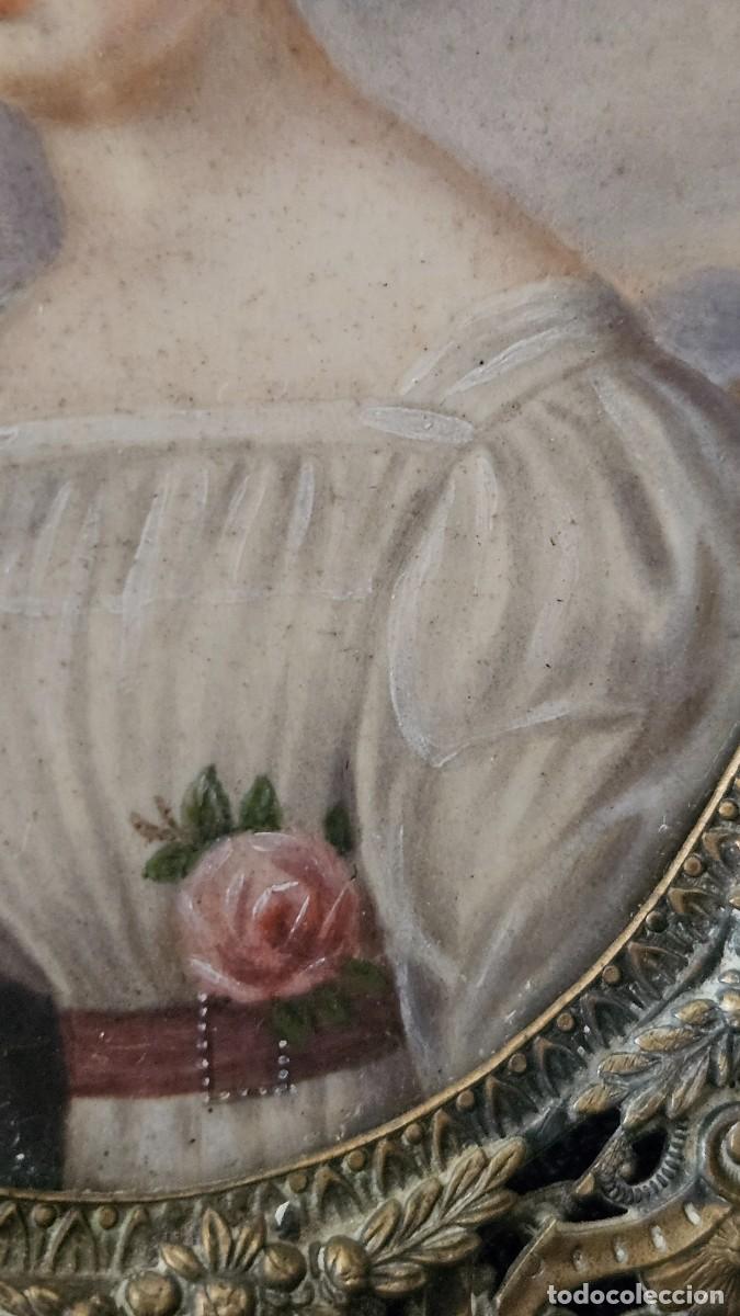 Arte: RETRATO MINI DE ELEGANTE MUJER - Foto 6