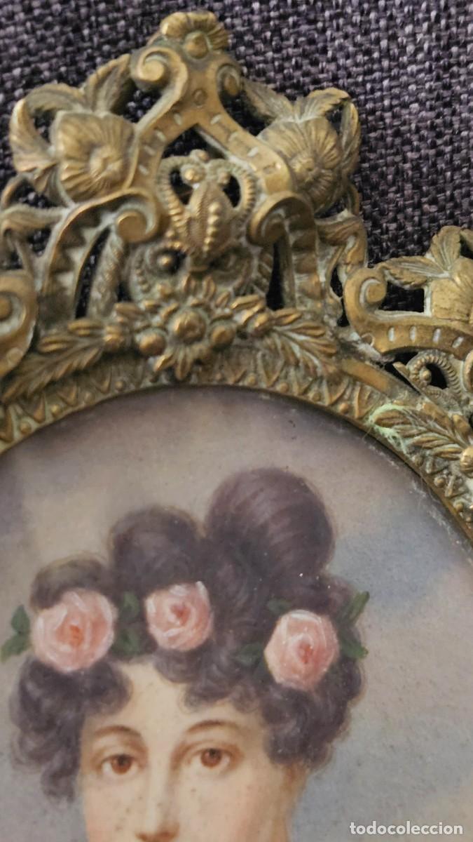 Arte: RETRATO MINI DE ELEGANTE MUJER - Foto 9