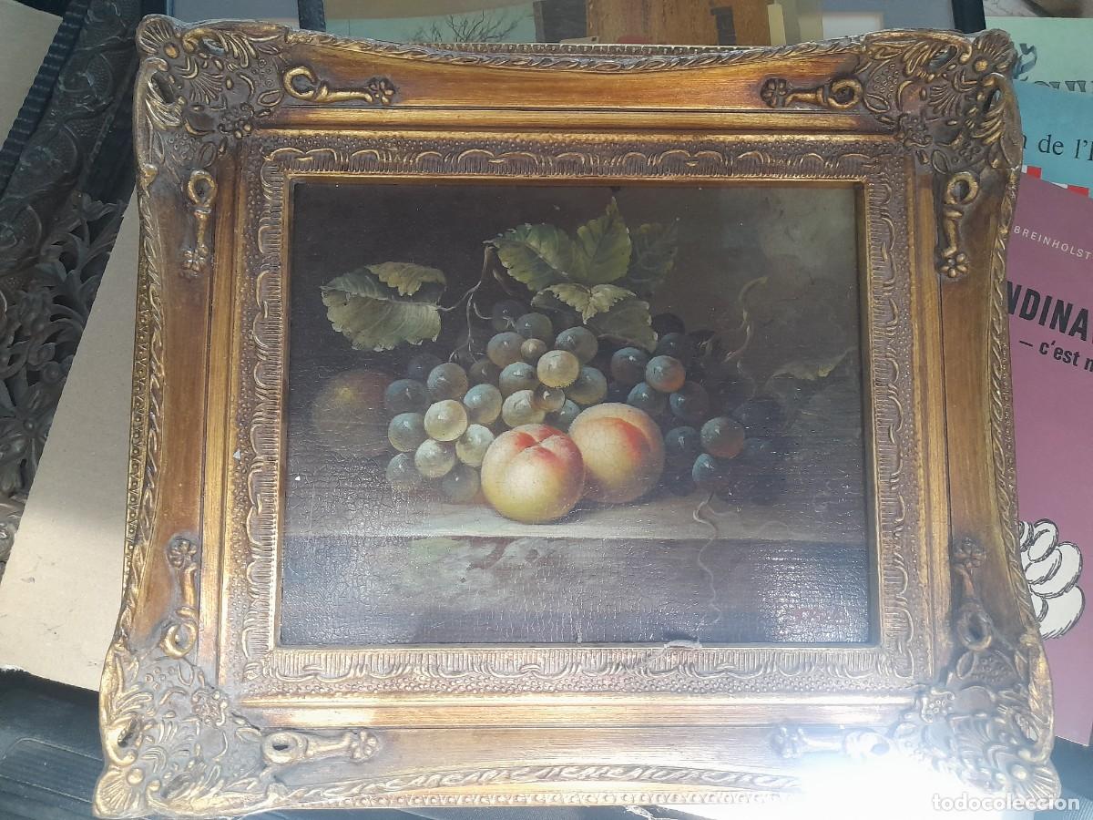 Arte: Cuadro Bodeg&oacute;n Frutal al &Oacute;leo Siglo XIX firmado por T. Rub&iacute;