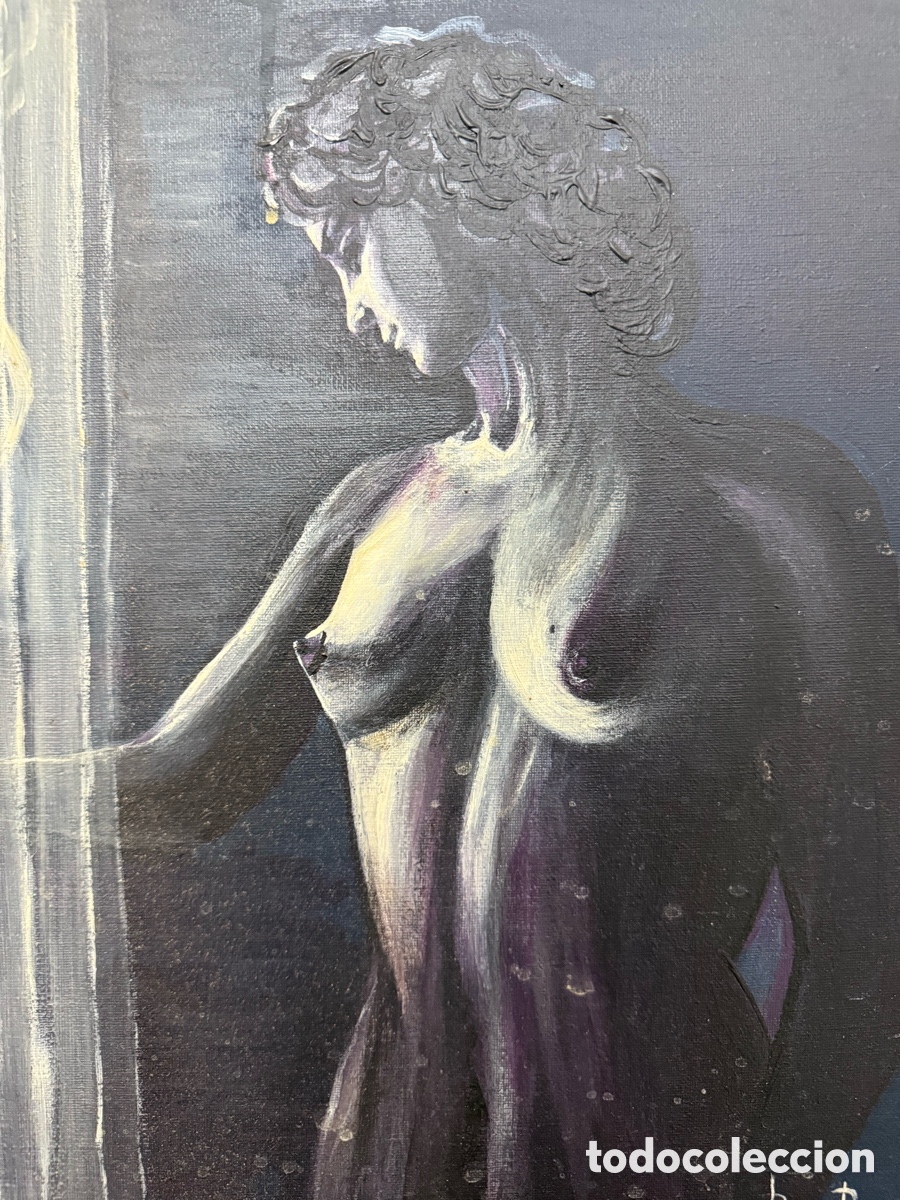 Arte: &Oacute;leo Desnudo. Impresionista. Firmado pintora Pilar Ruiz