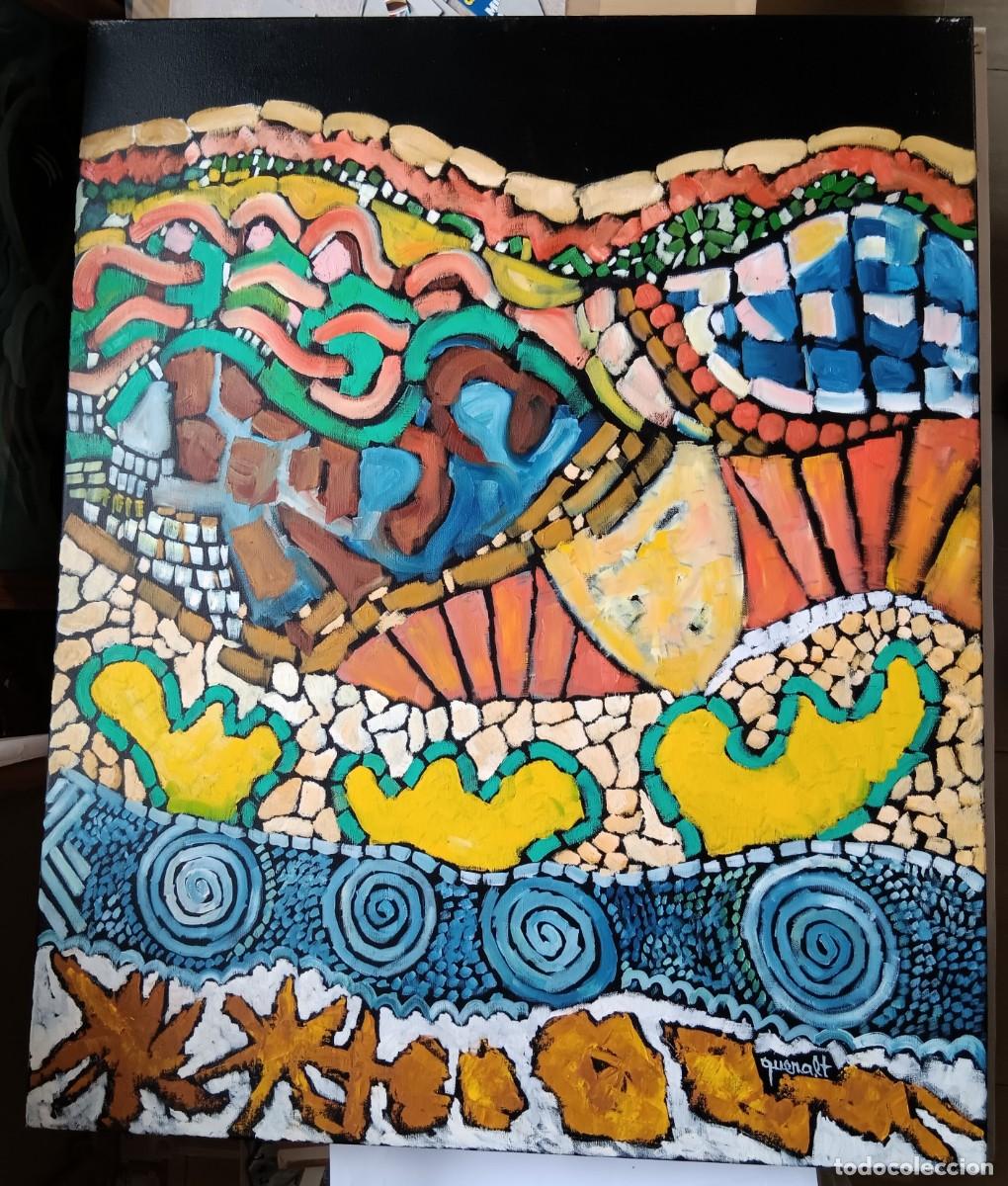 Arte: JOAN QUERALT DE QUADRAS - &Oacute;LEO SOBRE TELA MONTADO EN BASTIDOR 101 X 81 - A&Ntilde;O 2010 - GAUD&Iacute;.