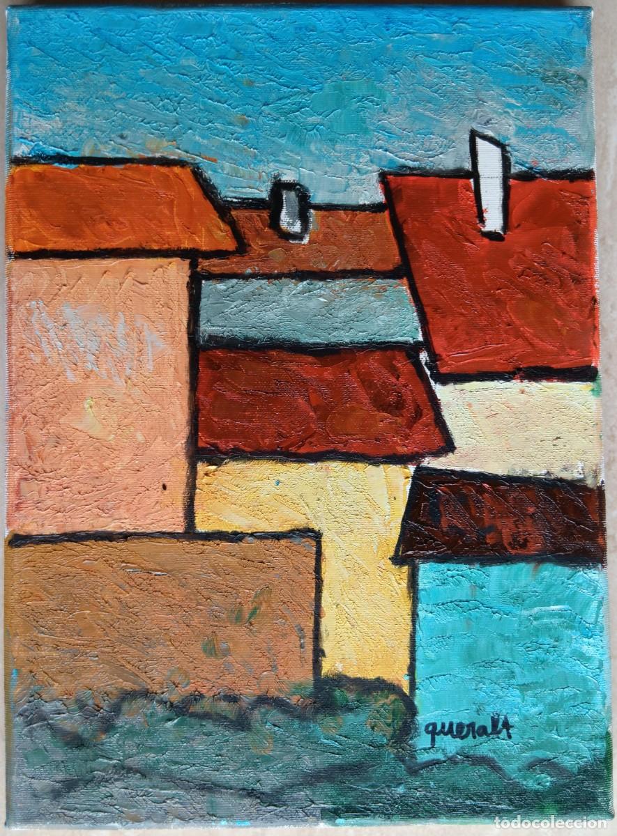 Arte: JOAN QUERALT DE QUADRAS - &Oacute;LEO S/ TELA MONTADO EN BASTIDOR 33 X 24 - BARRI DE PEQU&Iacute;N, OLOT.