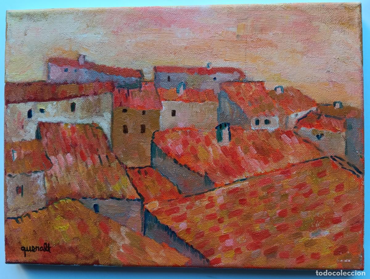 Arte: JOAN QUERALT DE QUADRAS - &Oacute;LEO S/ TELA MONTADO EN BASTIDOR 33 X 24 - JOC DE TEULADES, BERGA. 1999.