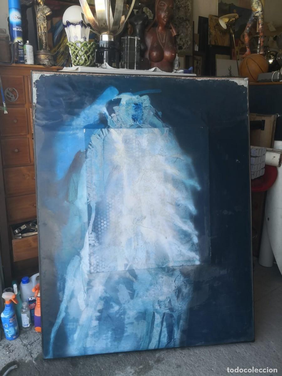 Art: Alejandro Gomez Marco Original Oleo lienzo cuadro escultura 150x120X20 La maquina voladora firmado