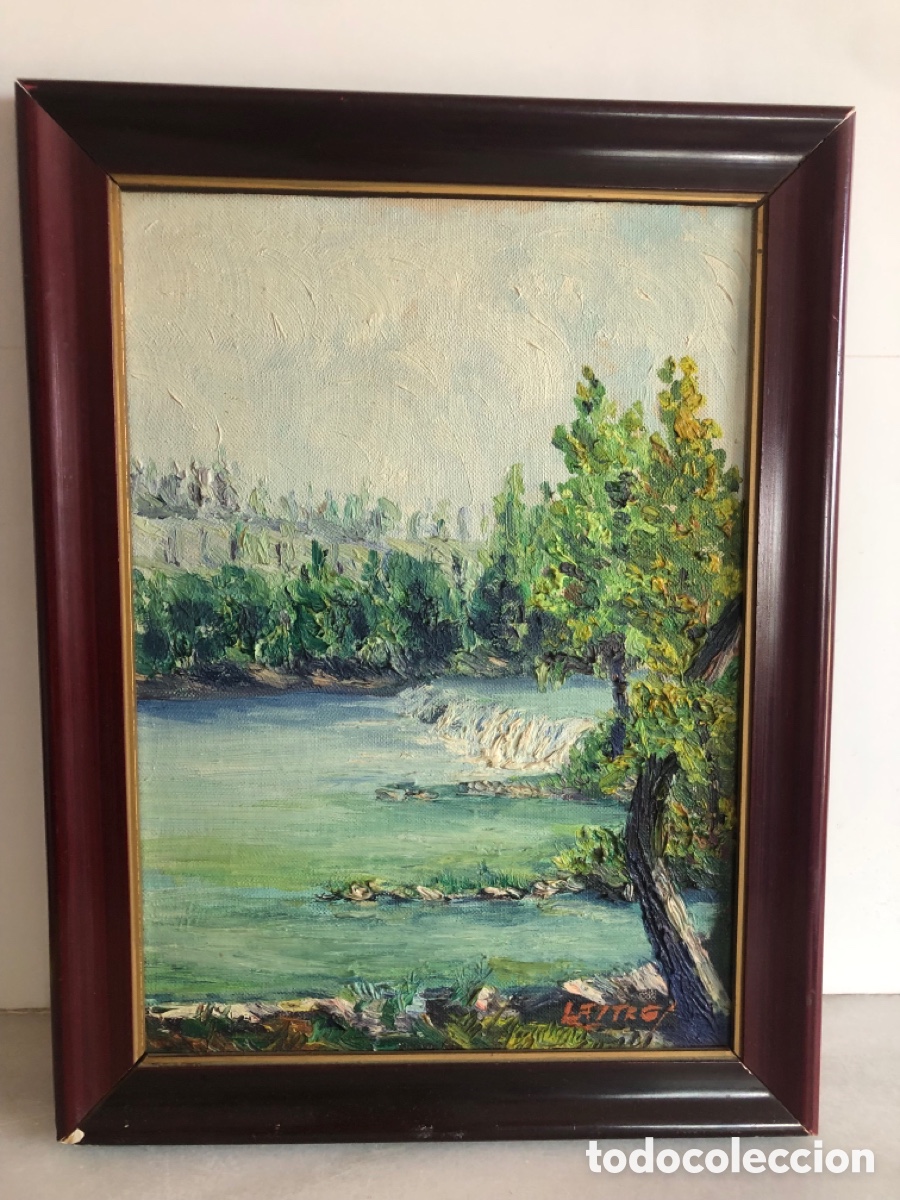 Arte: Oleo sobre tabla paisaje firmado