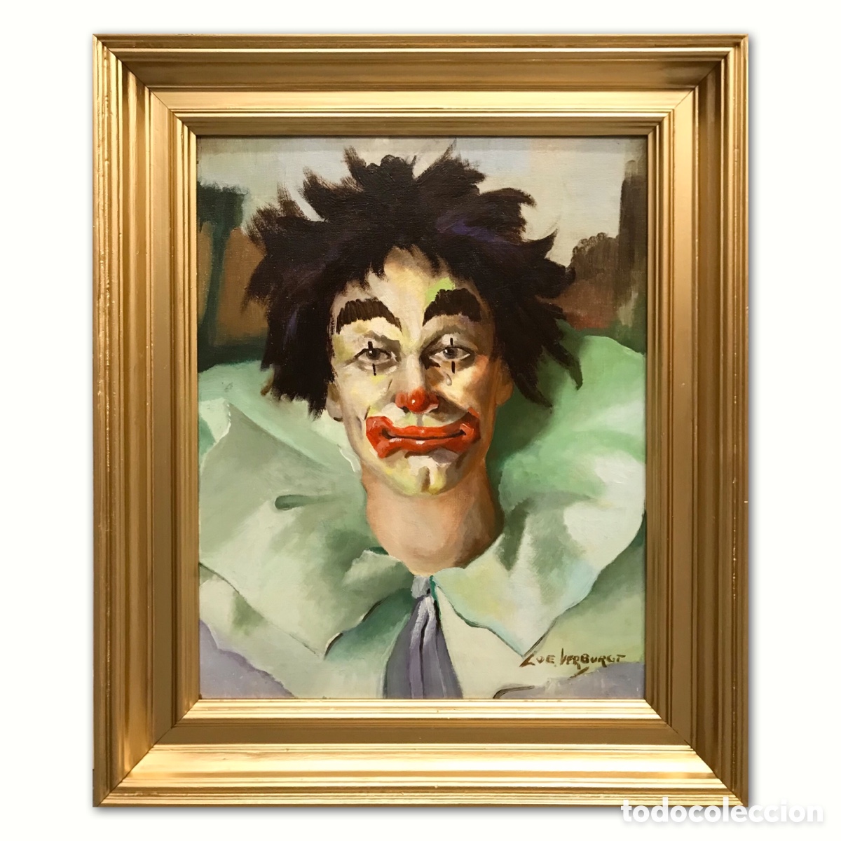 Arte: &rdquo;Retrato de Payaso ante un Paisaje&rdquo; Leo Verburgt, a&ntilde;os 70-80 del S.XX