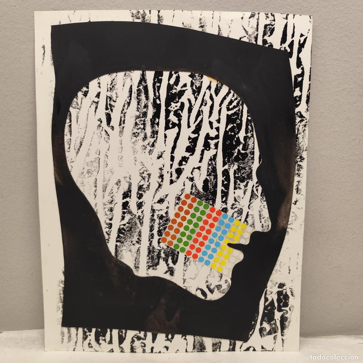 Arte: ALFREDO LANZ (1945) - OBRA ORIGINAL - SERIE ROSTROS HUMANOS - 46 X 36 CM - TECNICA MIXTA / 1420