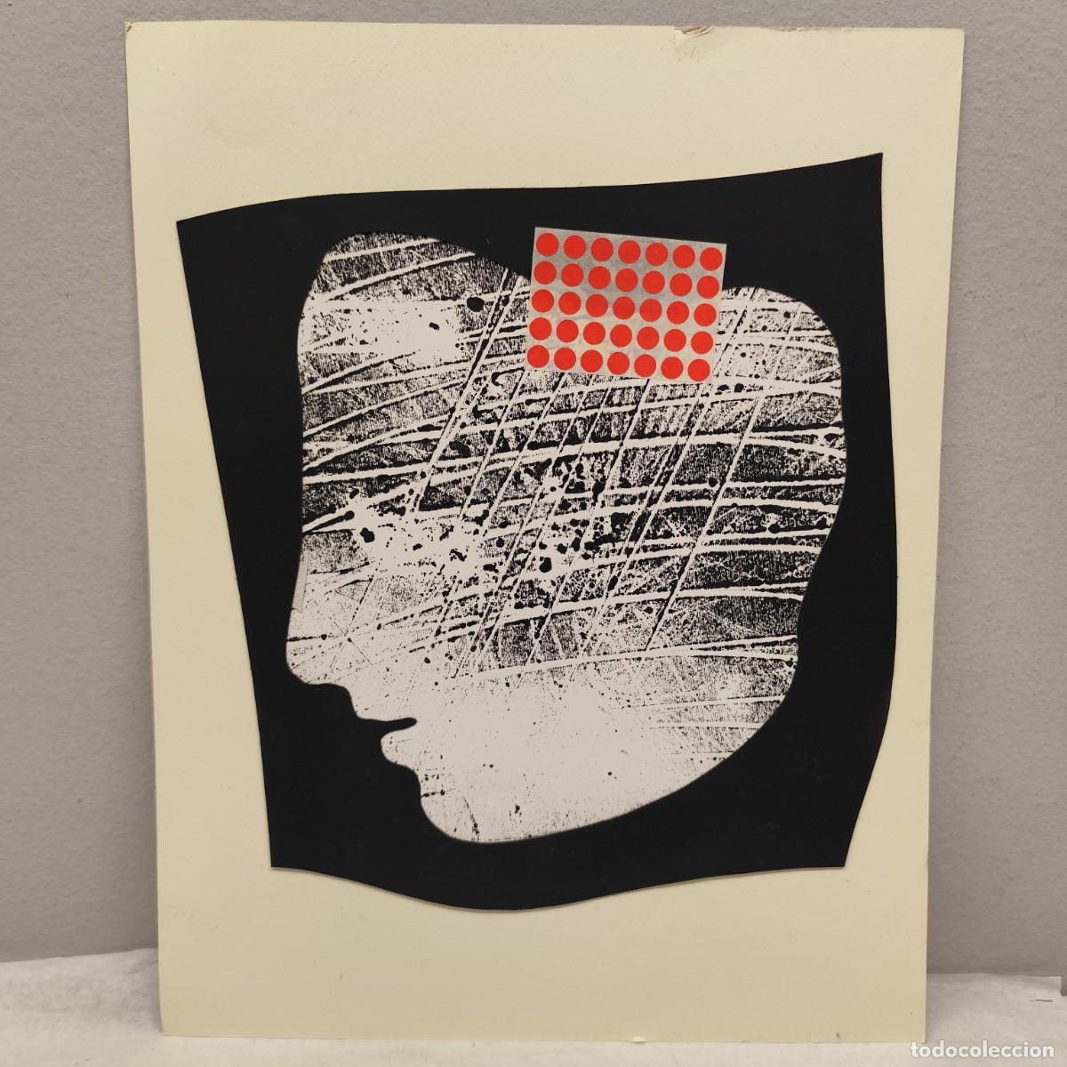 Arte: ALFREDO LANZ (1945) - OBRA ORIGINAL - SERIE ROSTROS HUMANOS - 46 X 36 CM - TECNICA MIXTA / 1425