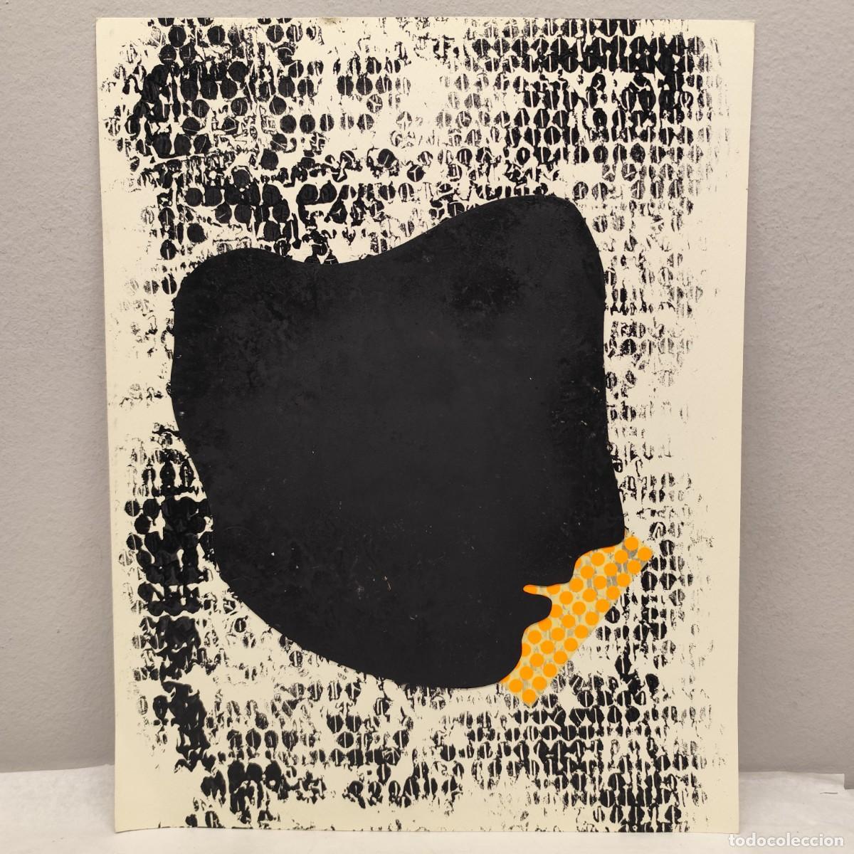 Arte: ALFREDO LANZ (1945) - OBRA ORIGINAL - SERIE ROSTROS HUMANOS - 46 X 36 CM - TECNICA MIXTA / 1428