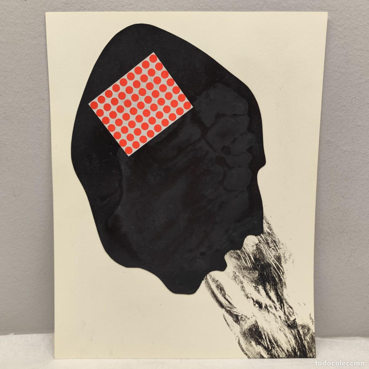 Arte: ALFREDO LANZ (1945) - OBRA ORIGINAL - SERIE ROSTROS HUMANOS - 46 X 36 CM - TECNICA MIXTA / 1429