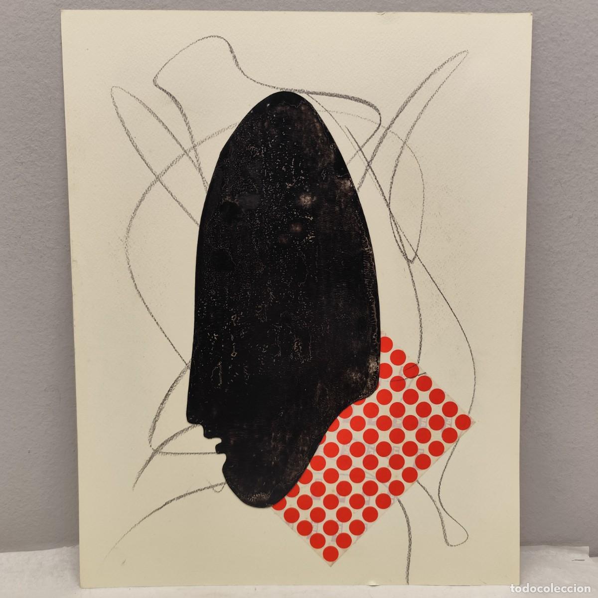 Arte: ALFREDO LANZ (1945) - OBRA ORIGINAL - SERIE ROSTROS HUMANOS - 46 X 36 CM - TECNICA MIXTA / 1430