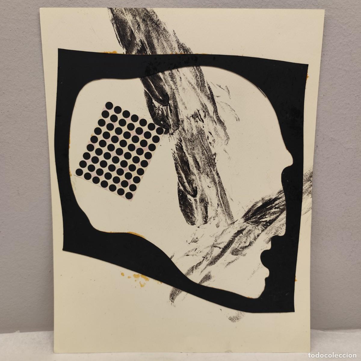 Arte: ALFREDO LANZ (1945) - OBRA ORIGINAL - SERIE ROSTROS HUMANOS - 46 X 36 CM - TECNICA MIXTA / 1433