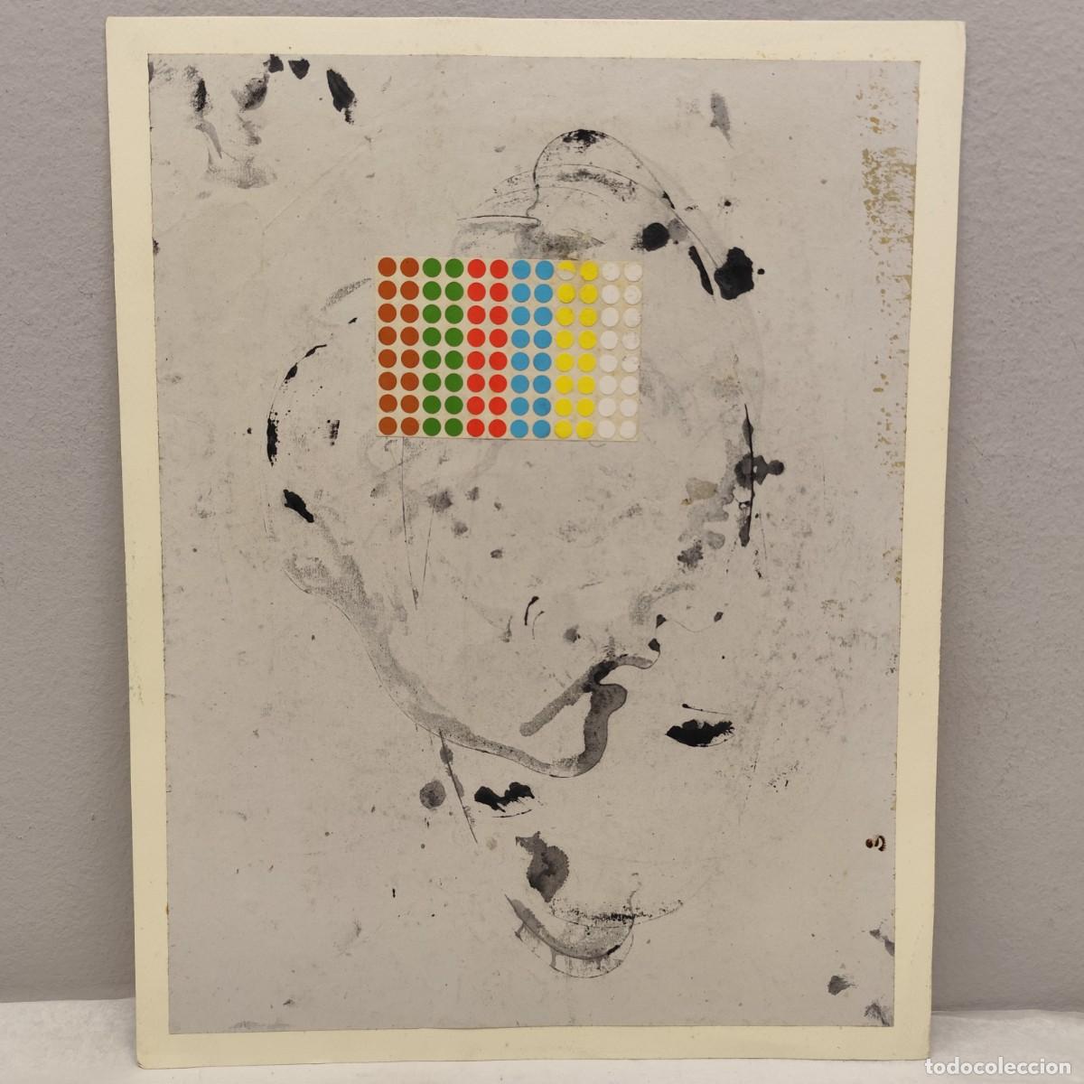 Arte: ALFREDO LANZ (1945) - OBRA ORIGINAL - SERIE ROSTROS HUMANOS - 46 X 36 CM - TECNICA MIXTA / 1434