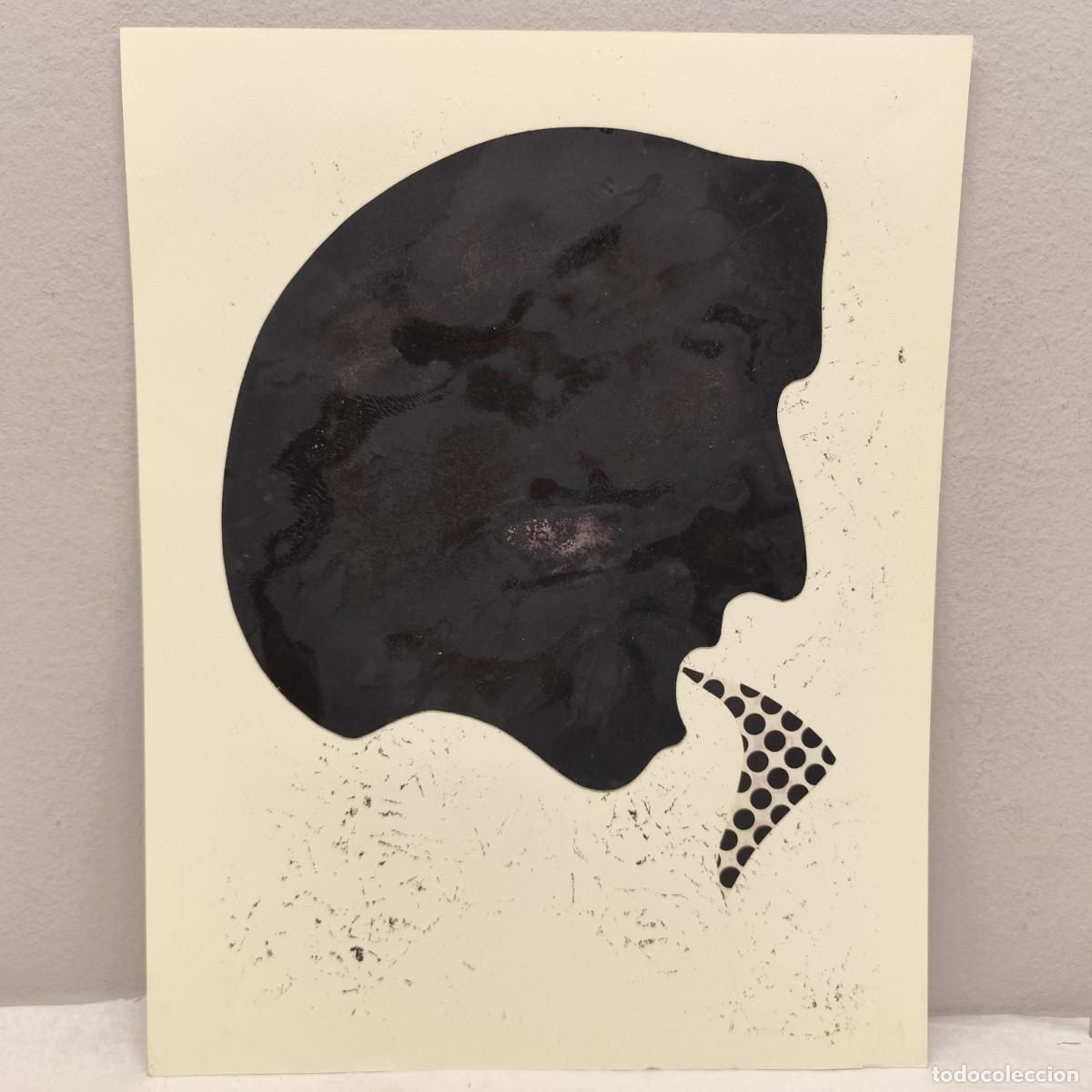 Arte: ALFREDO LANZ (1945) - OBRA ORIGINAL - SERIE ROSTROS HUMANOS - 46 X 36 CM - TECNICA MIXTA / 1435