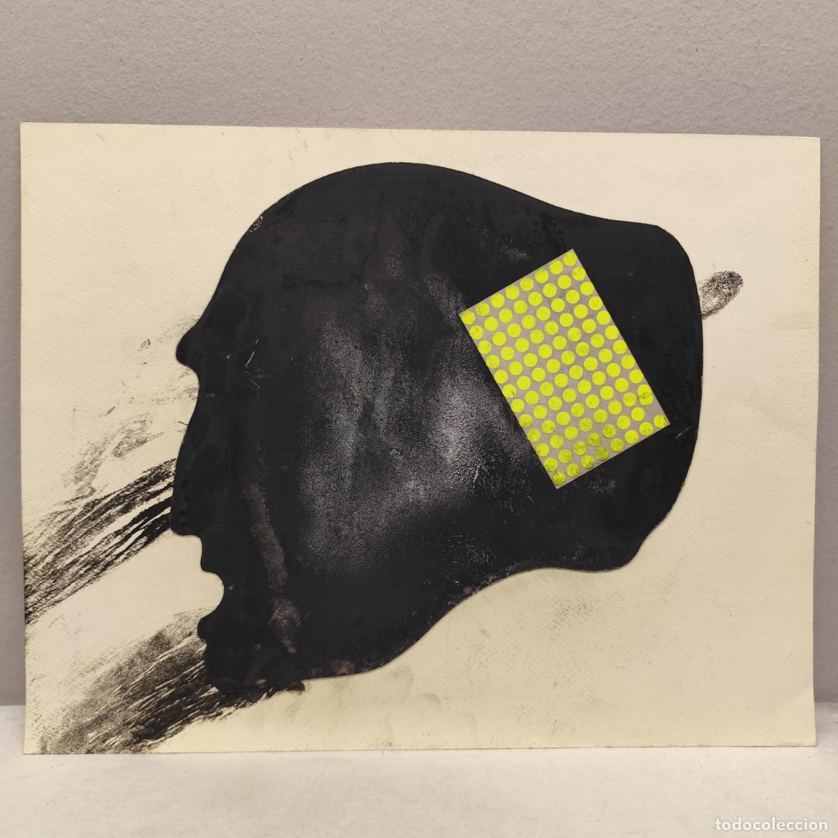 Arte: ALFREDO LANZ (1945) - OBRA ORIGINAL - SERIE ROSTROS HUMANOS - 46 X 36 CM - TECNICA MIXTA / 1437